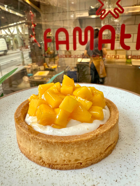 Tartaleta de mango y mascarpone artesanal - Famatina